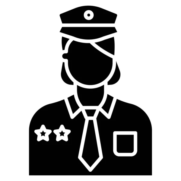 Oficial Policía Ilustración Simple — Vector de stock