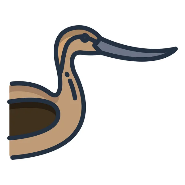Einfaches Vektor Symbol Darstellung Des Säbelschnäbelvogels — Stockvektor