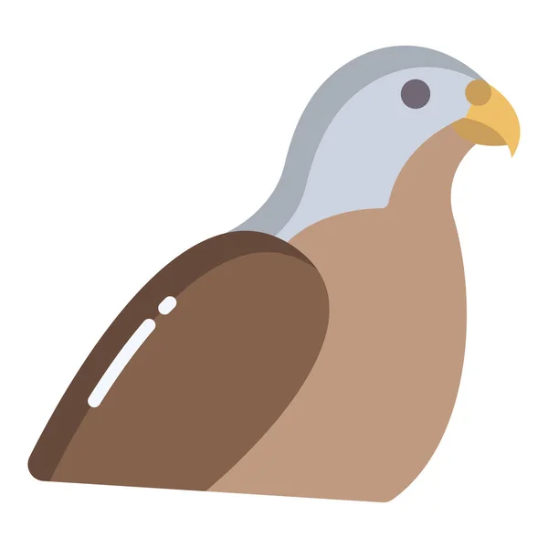Icône Oiseau Illustration Plate Des Icônes Vectorielles Poulet Pour Toile — Image vectorielle