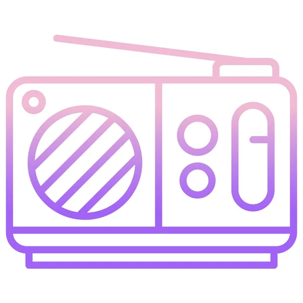 Radio Icono Web Ilustración Simple — Archivo Imágenes Vectoriales