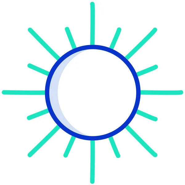 Icône Simple Soleil Illustration Vectorielle — Image vectorielle