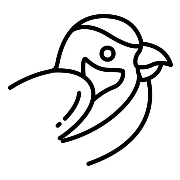 Simple Vector Icon Illustration Sparrow — Stock Vector