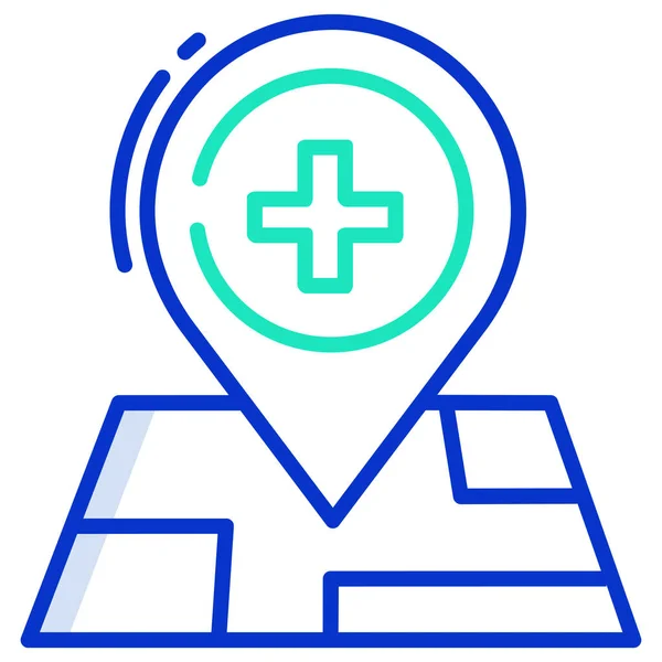 Zdravotnický Štít Ikonou Kříž — Stockový vektor