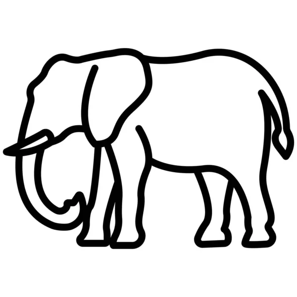 Icône Web Éléphant Illustration Vectorielle — Image vectorielle