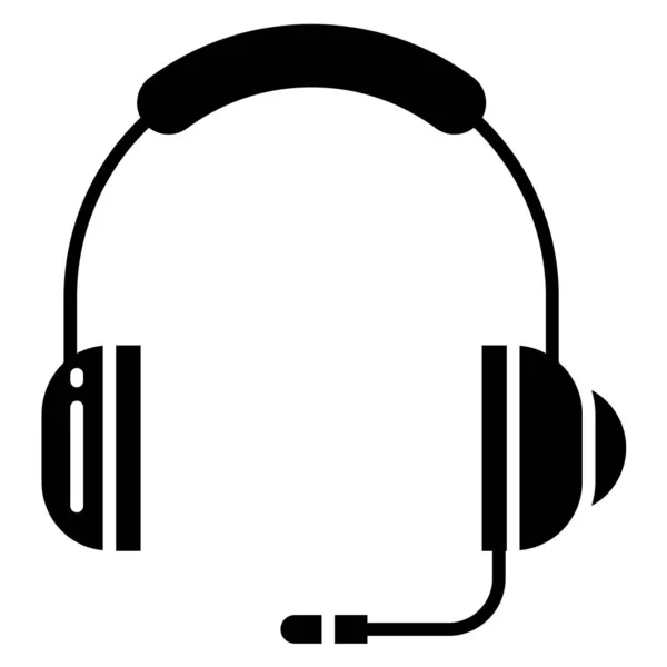 Headphones Ícone Web Ilustração Vetorial — Vetor de Stock