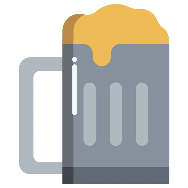 Bier Web Symbol Vektor Illustration — Stockvektor