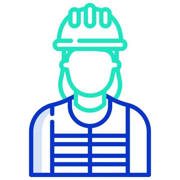 Trabajador Icono Web Ilustración Simple — Vector de stock