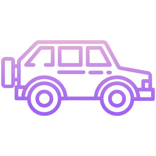 Coche Icono Web Diseño Simple — Vector de stock