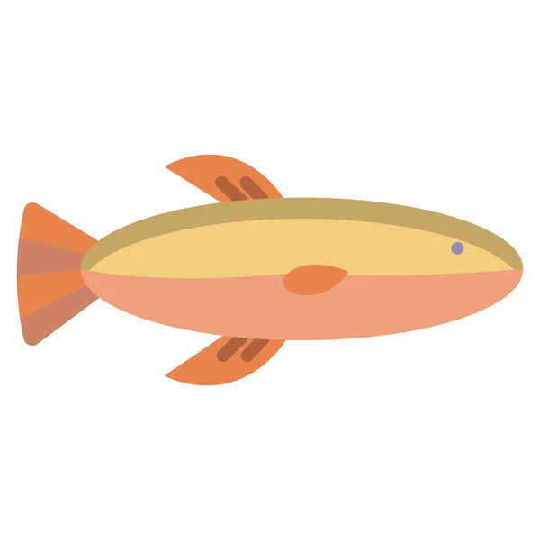 Pescado Icono Web Ilustración Simple — Vector de stock