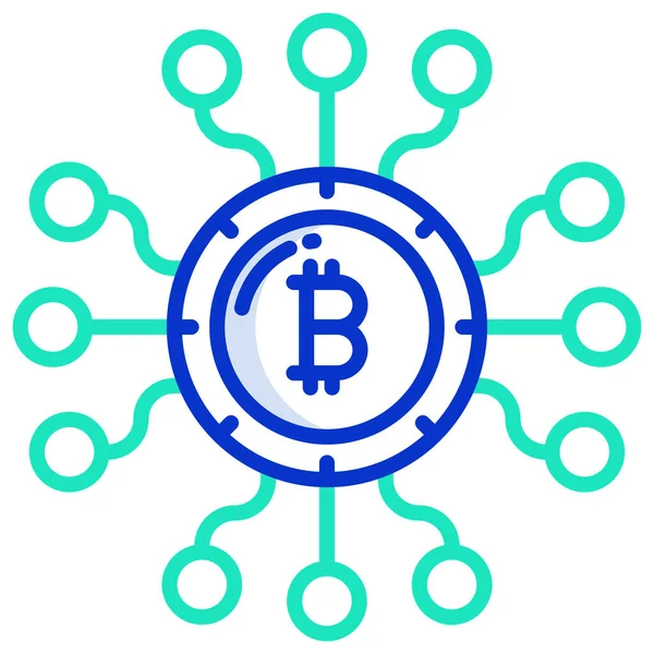 Bitcoin Веб Іконка Проста Ілюстрація — стоковий вектор