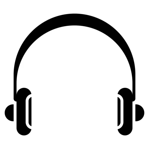 Headphones Ícone Web Ilustração Vetorial — Vetor de Stock