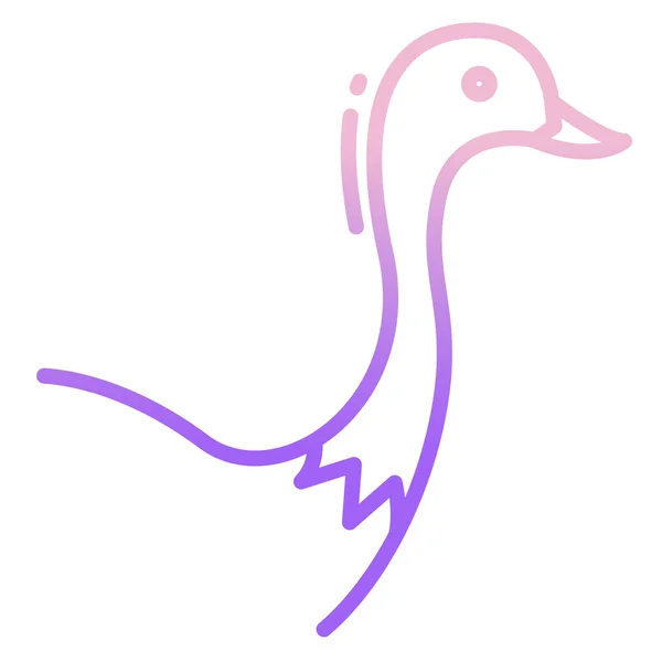 漫画の鳥のピンクと紫のベクトル図です — ストックベクタ