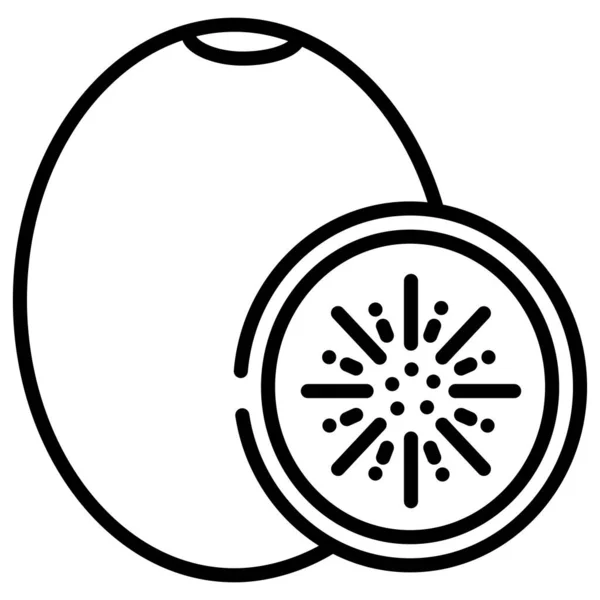 Kiwi Frukt Vektor Ikon Fylld Platt Skylt För Mobilt Koncept — Stock vektor