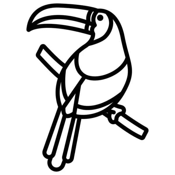 Απλό Εικονίδιο Toucan Διανυσματική Απεικόνιση — Διανυσματικό Αρχείο
