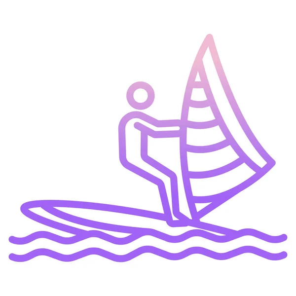 Surfen Symbol Vektor Illustration — Stockvektor
