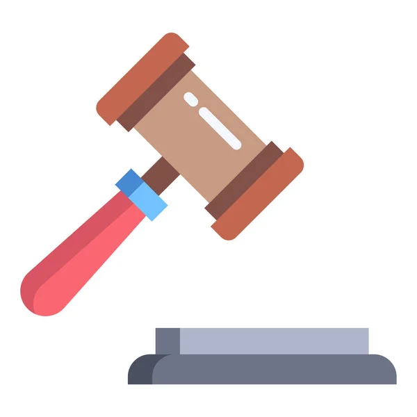 Auction Hammer Icon Isometric Judge Gavel Vector Icons Web Design — Stock Vector