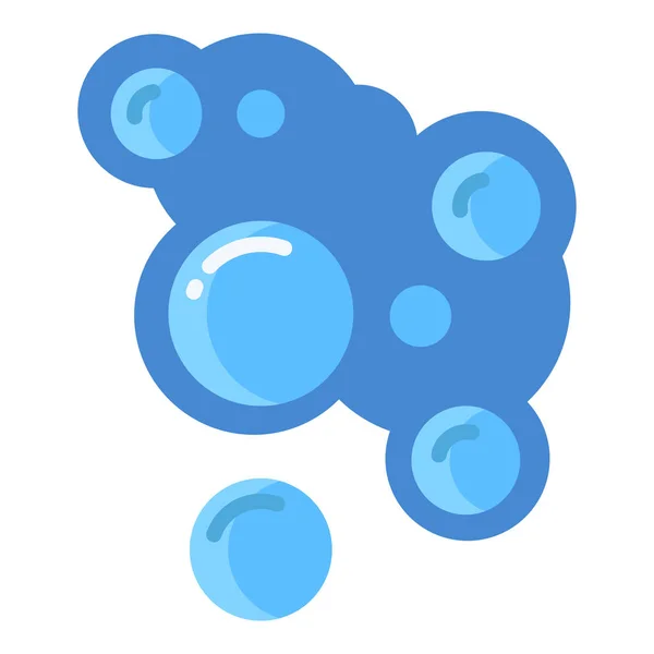 Вектор Иконок Мыльных Пузырей Контур Медузы Стиральная Машина Знак Иллюстрация — стоковый вектор
