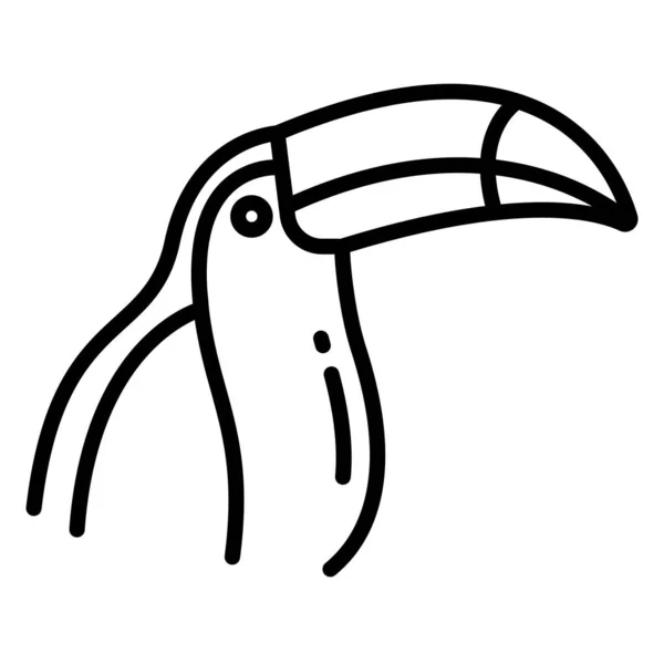 Toucan basit simgesi, vektör illüstrasyonu