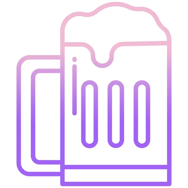 Bier Web Symbol Vektor Illustration — Stockvektor