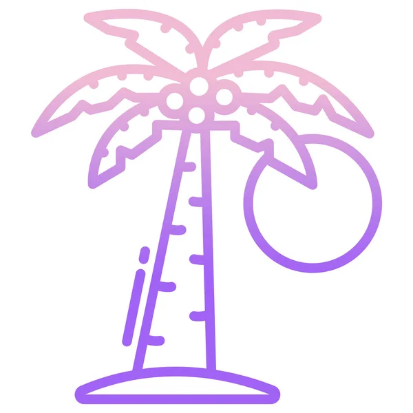 Palmensymbol Einfache Illustration Von Strandurlaub Vektor Symbolen Für Das Web — Stockvektor