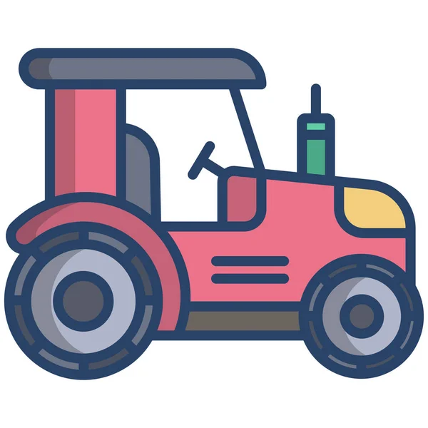 Traktor Pókháló Ikon Vektoros Illusztráció — Stock Vector
