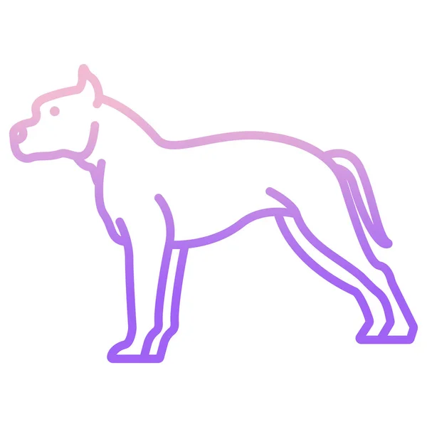 Простая Векторная Иконка Иллюстрация Собаки — стоковый вектор