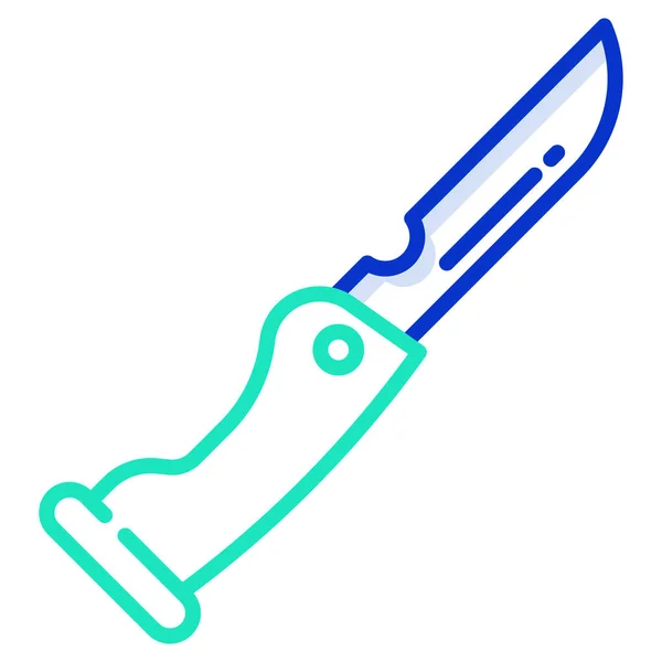 Knife Web Icon Vector Illustration — 스톡 벡터