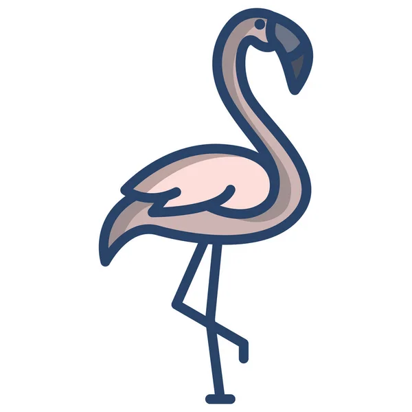 Ilustracja Wektora Flaminga Tło — Wektor stockowy
