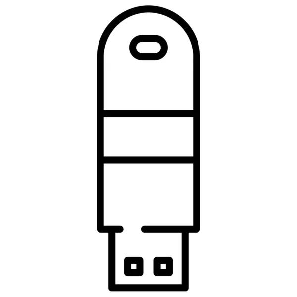 Usb Stick Web Icoon Eenvoudige Illustratie — Stockvector