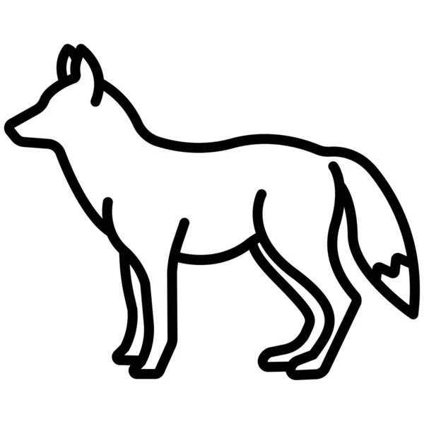Αλεπού Web Εικονίδιο Απλή Απεικόνιση — Διανυσματικό Αρχείο