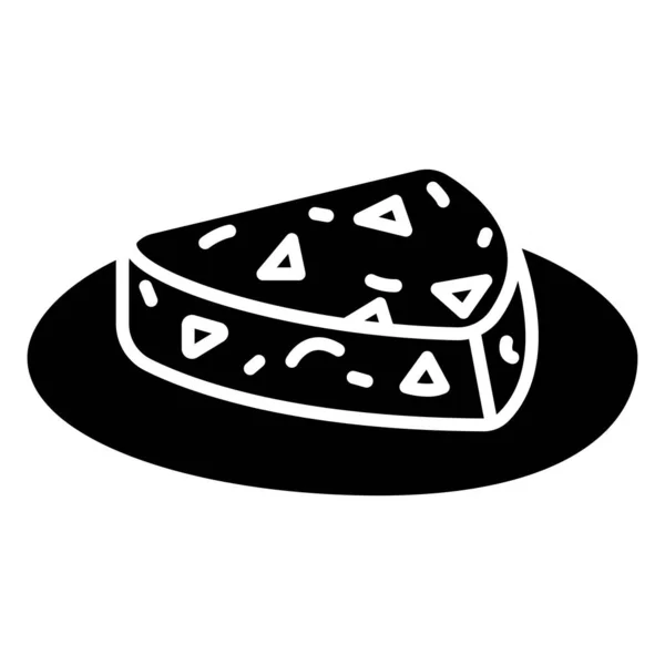Pizza Ikon Web Ilustrasi Sederhana - Stok Vektor