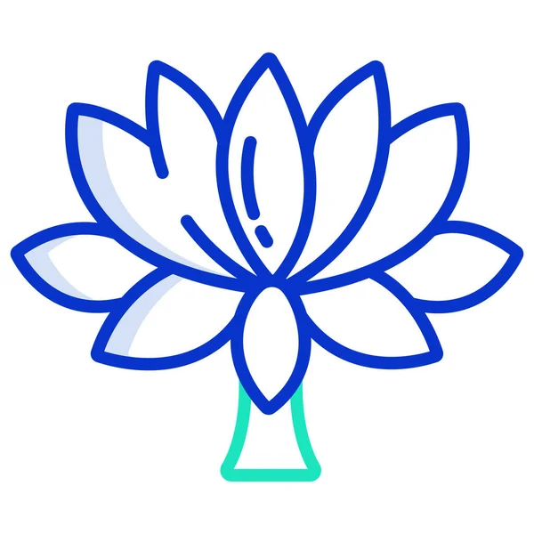 Flor Icono Web Ilustración Simple — Vector de stock