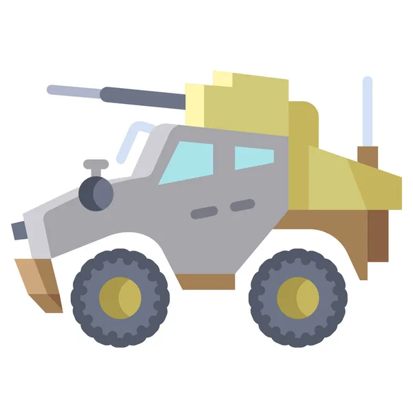 Vehículo Militar Vector Ilustración Fondo — Vector de stock