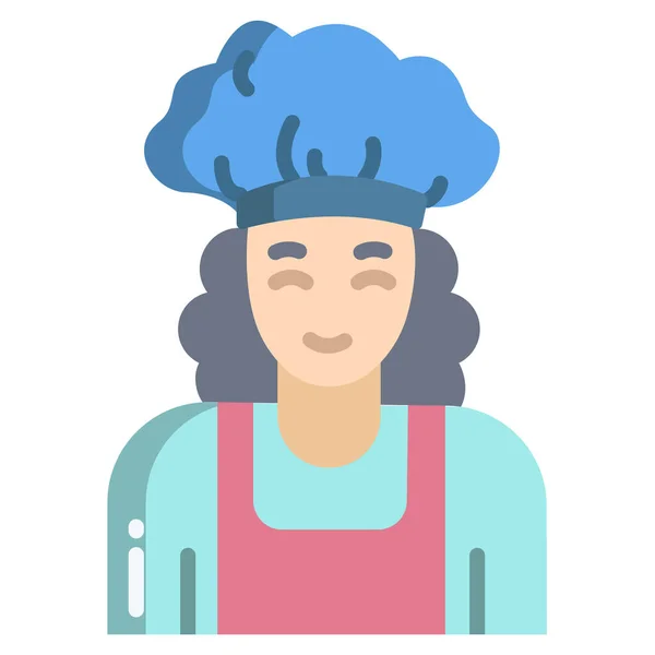 Chef Avec Icône Chapeau Illustration Vectorielle — Image vectorielle