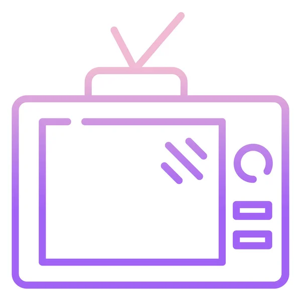 テレビ シンプルなアイコン ベクトル イラスト — ストックベクタ