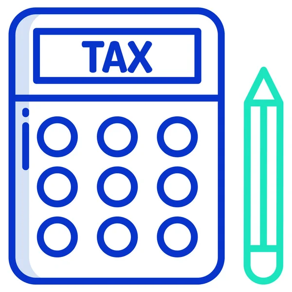 Tax Simple Vector Icon White Background — Stock Vector