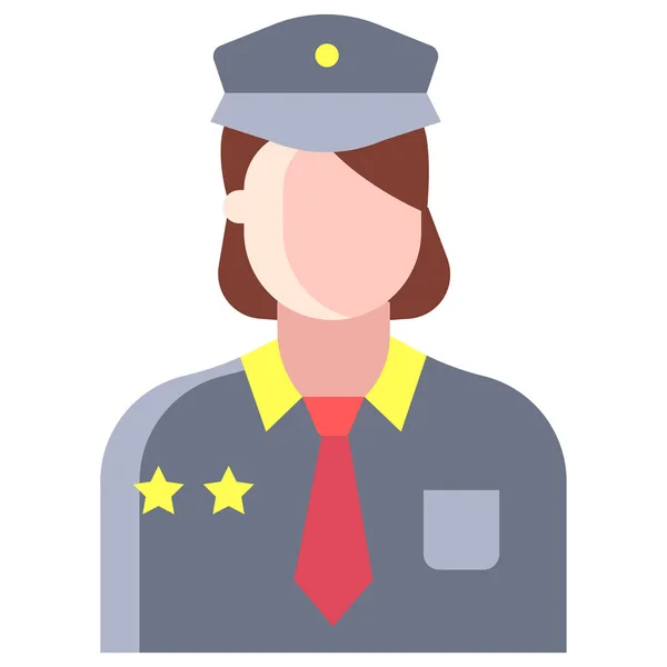 Polizist Einfache Illustration — Stockvektor