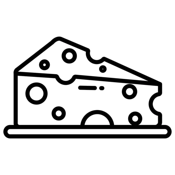 Queso Icono Web Ilustración Simple — Vector de stock