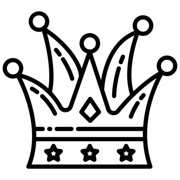 Krone Web Symbol Vektor Abbildung — Stockvektor