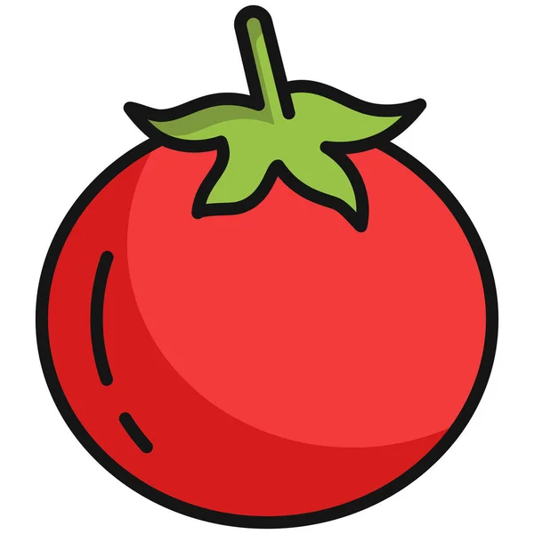 Tomate Einfaches Vektorsymbol Auf Weißem Hintergrund — Stockvektor