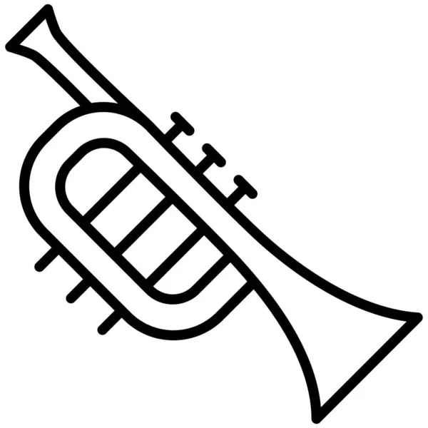 Trompeten Web Symbol Einfache Illustration — Stockvektor