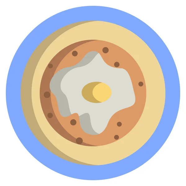 Αυγά Σάλτσα Ranchera Web Εικονίδιο Απλή Απεικόνιση — Διανυσματικό Αρχείο