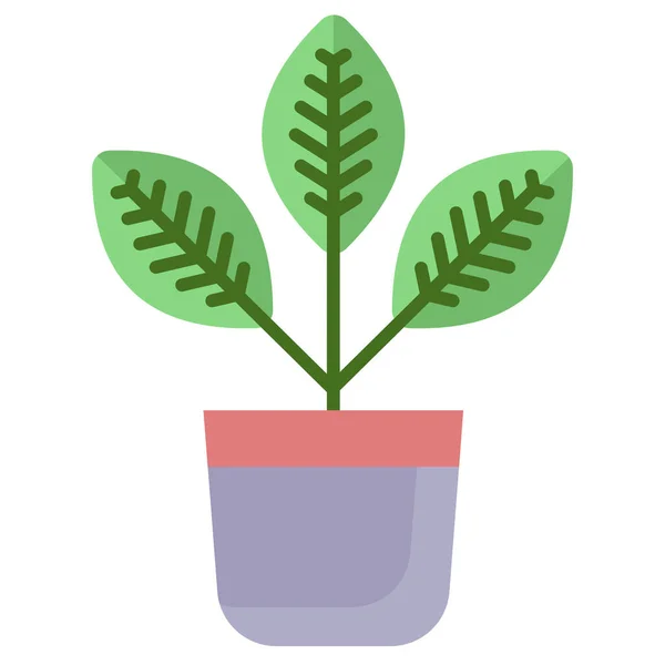 Растение Веб Иконка Простой Дизайн — стоковый вектор