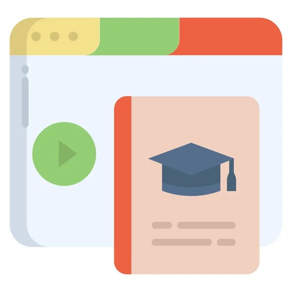 Education Web Icon Simple Illustration — Stock Vector