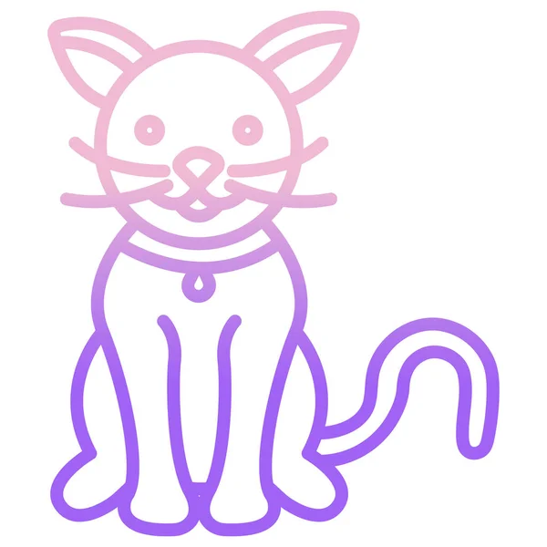 Katze Web Symbol Einfache Illustration — Stockvektor