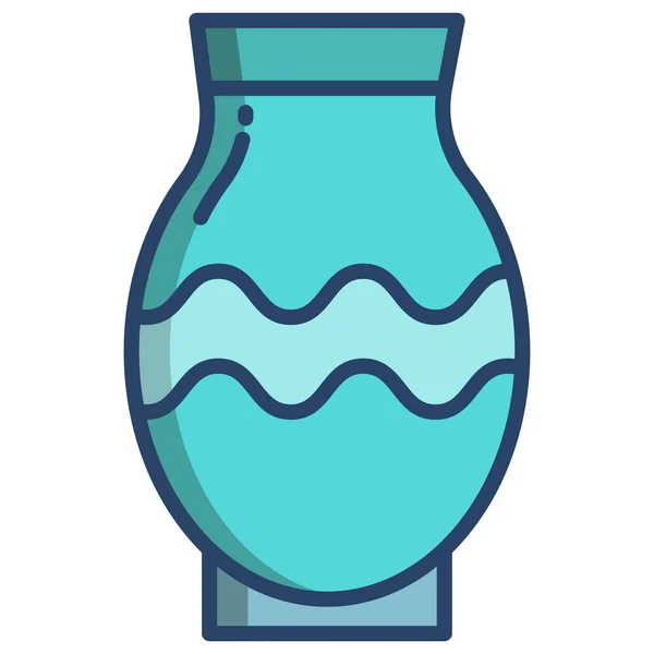 Vase Web Icon Simple Illustration — Stock Vector