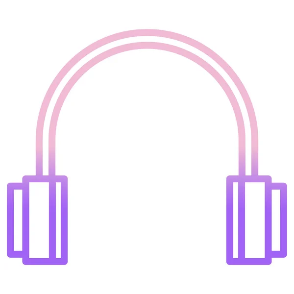 Simple Vector Icon Illustration Headphones — Stock Vector
