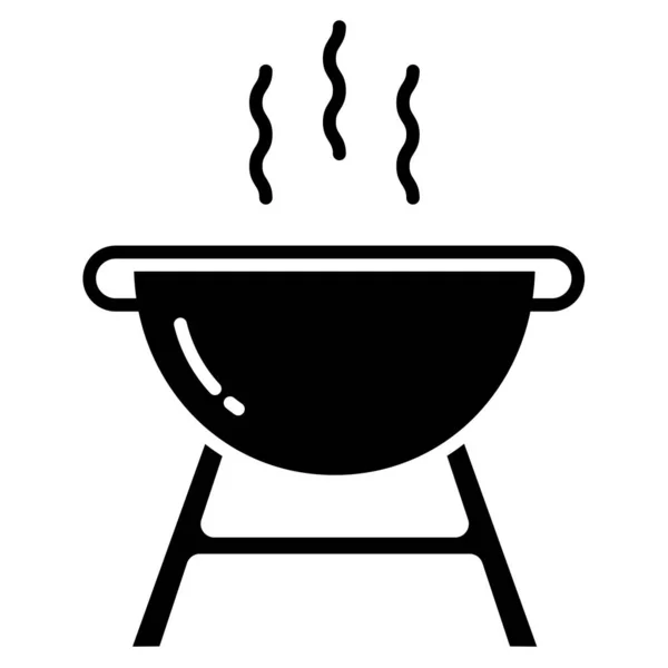 Eenvoudige Vector Icoon Illustratie Van Barbecue — Stockvector