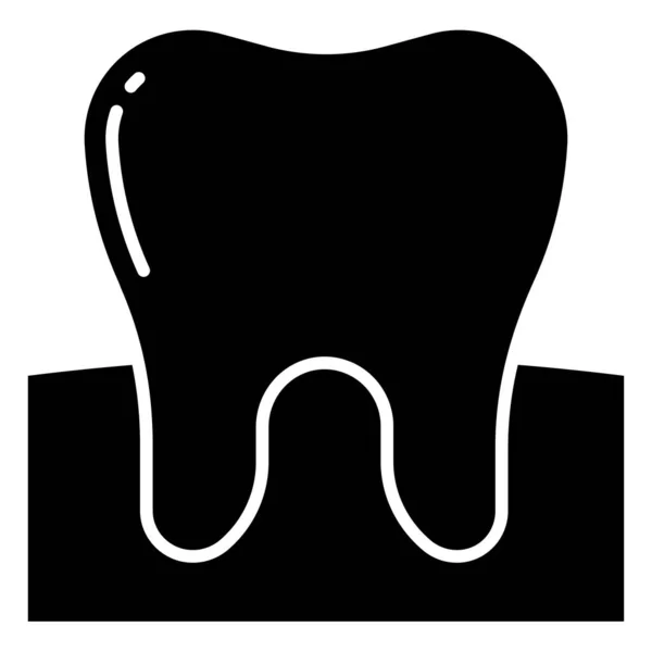 Ícone Vetor Simples Dente Fundo Branco —  Vetores de Stock