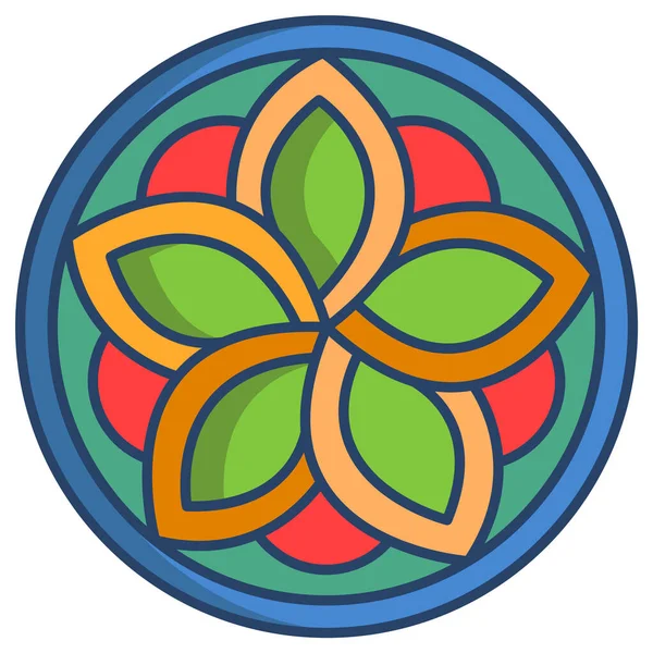 Квіткова Деталь Орнамент Векторні Ілюстрації — стоковий вектор